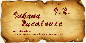 Vukana Mučalović vizit kartica